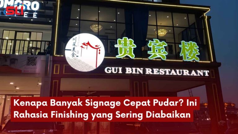 Kenapa Banyak Signage Cepat Pudar? Ini Rahasia Finishing yang Sering Diabaikan