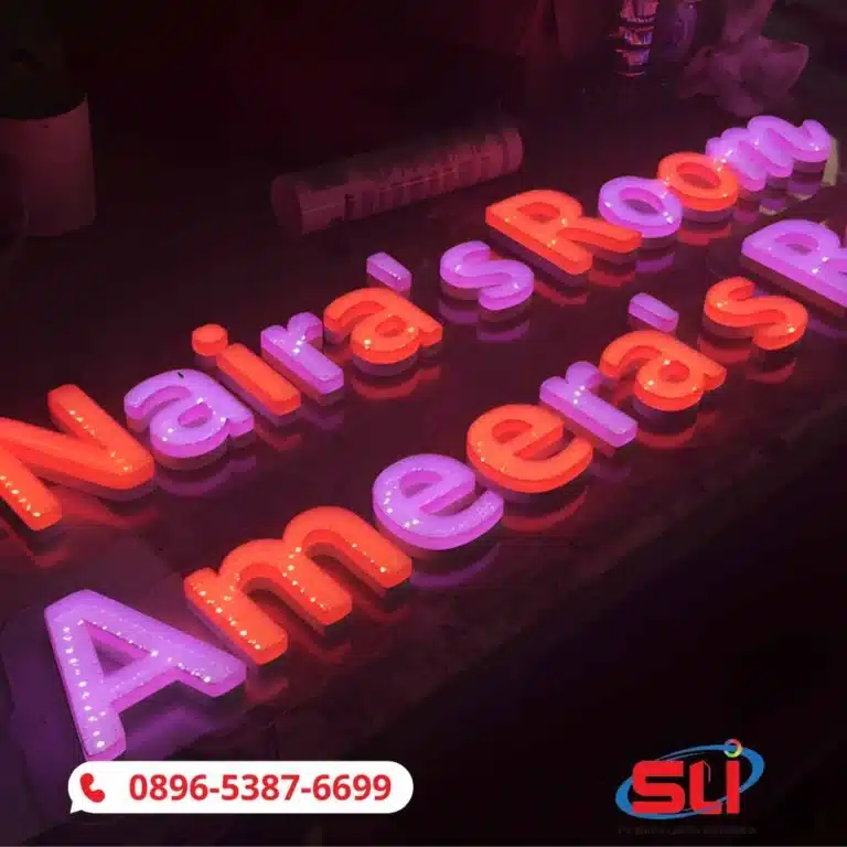 Produksi Huruf Timbul Profesional Untuk Bisnis Kantor - Sinar Laser Indonesia