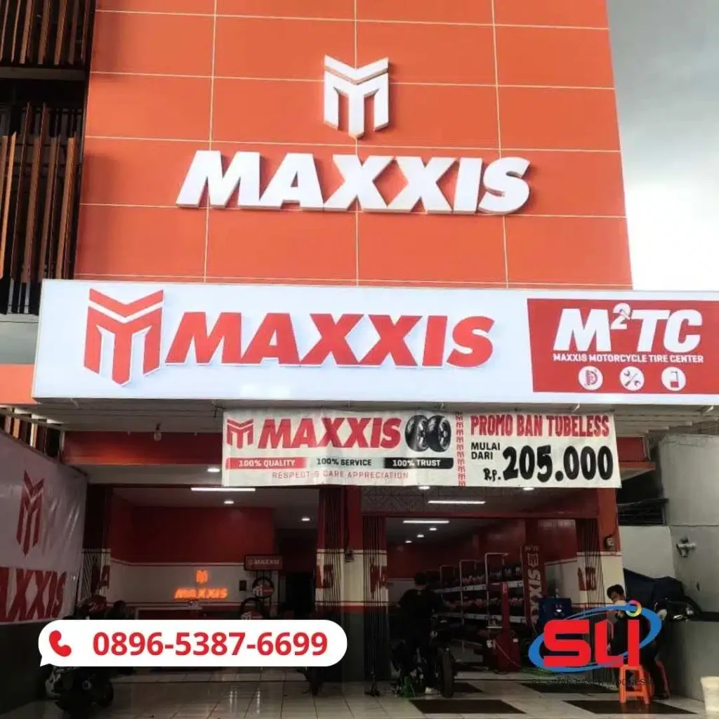 Jasa pembuatan huruf timbul stainless custom untuk toko dan kantor